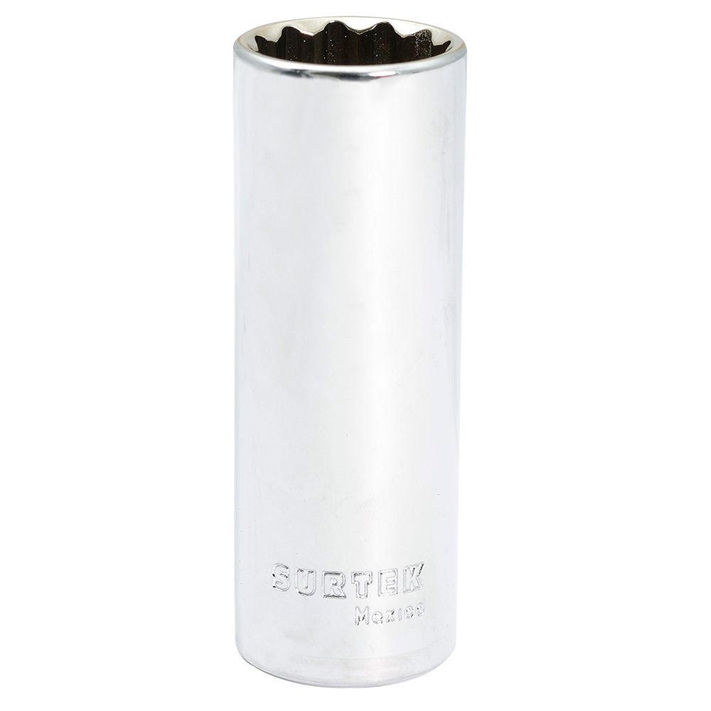Dado largo cuadro de 1/2", 12 puntas, en pulgadas, 1" Surtek