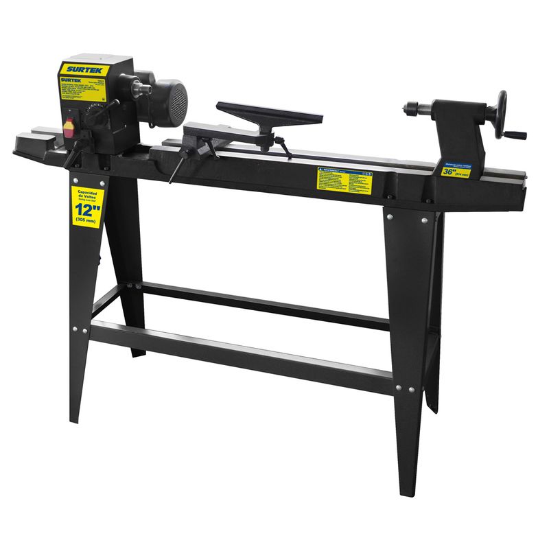 Torno para madera 12" 550 W 120 V, 2400 RPM Surtek