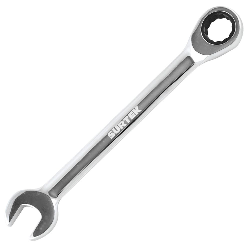 Llave combinada pulido espejo de matraca en pulgadas, 12 puntas, 9/16" Surtek