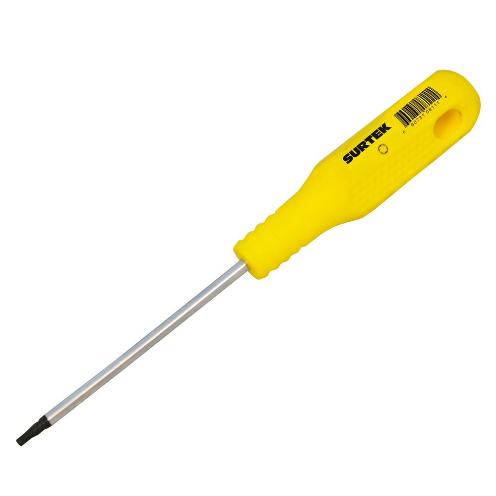 Destornillador con mango amarillo, punta Torx  T30 x 4" Surtek