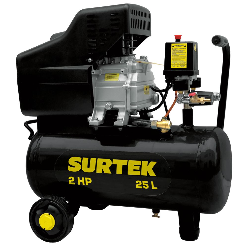 Compresor de aire eléctrico lubricado 25 Lt 2 HP 127 V Surtek