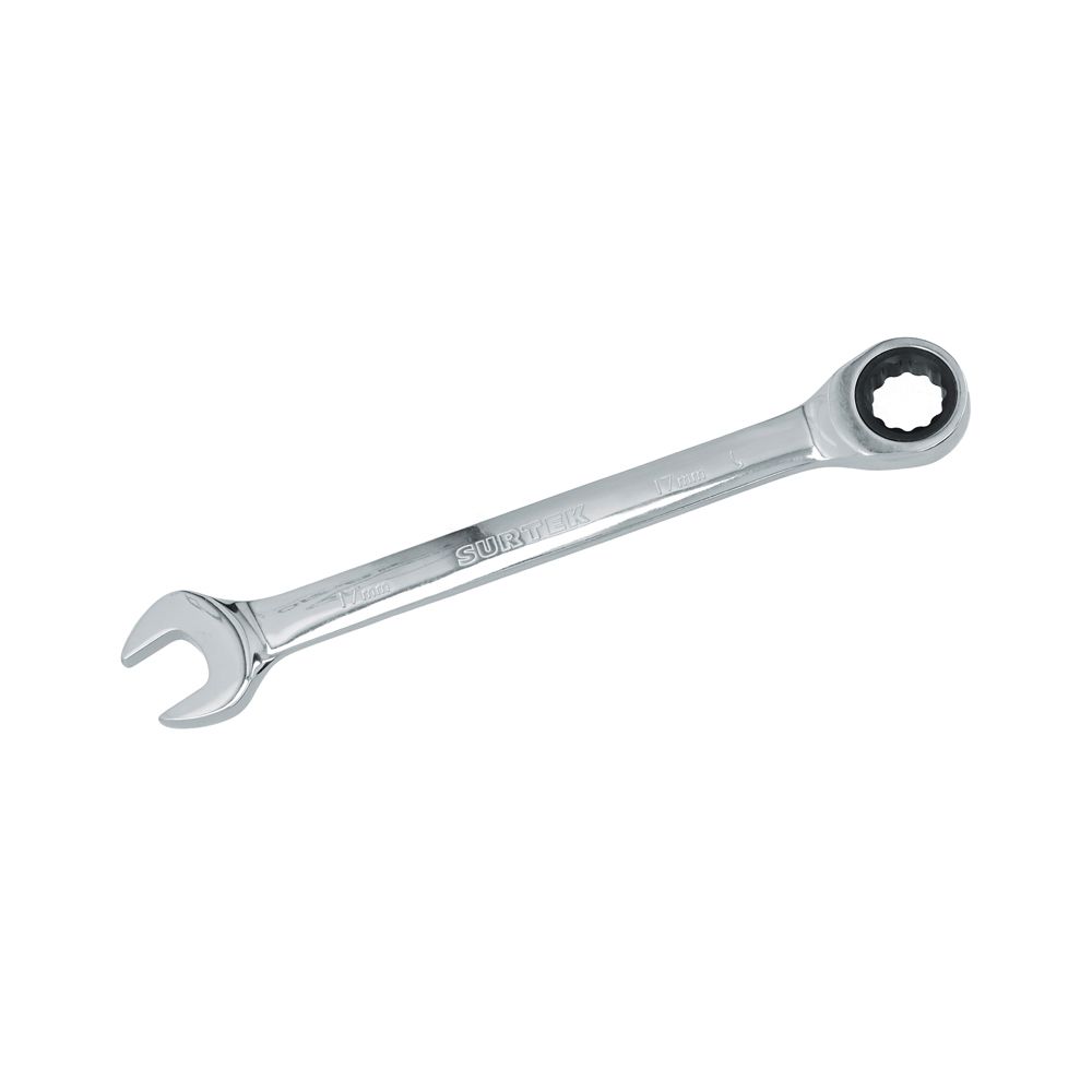 Llave combinada pulido espejo de matraca métrica, 12 puntas, 17mm Surtek
