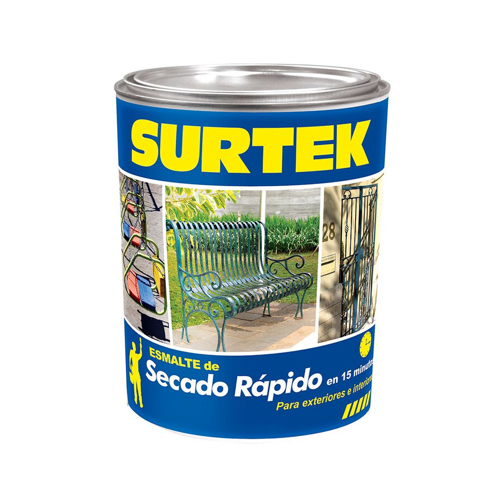 Esmalte de secado rápido 1 Lt color canario Surtek
