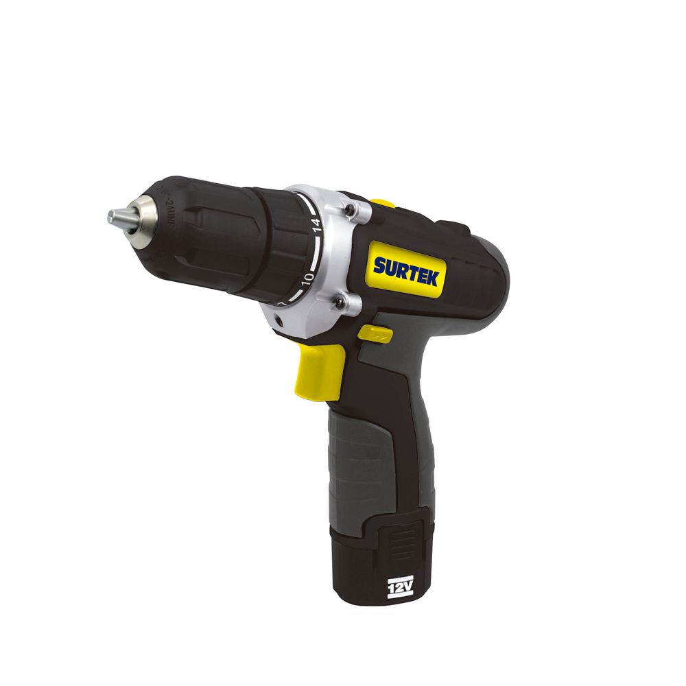 Taladro/atornillador 3/8" batería de Li-ion 12 V Surtek