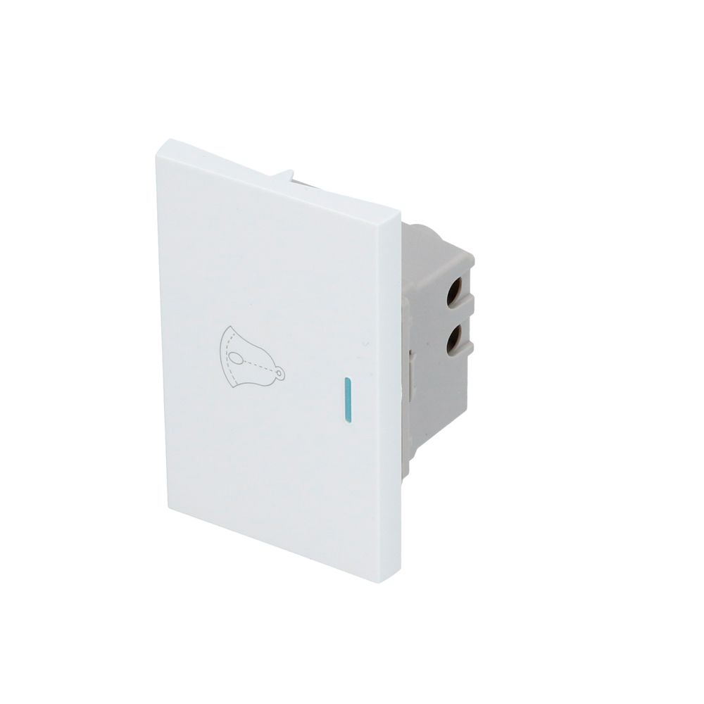 Interruptor para timbre, línea Premium, color blanco Surtek