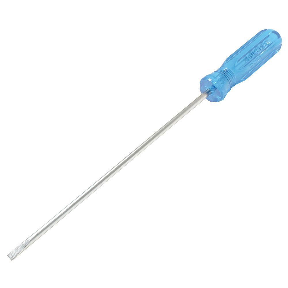 Destornillador con mango azul, punta cabinet 1/4" x 12" Surtek