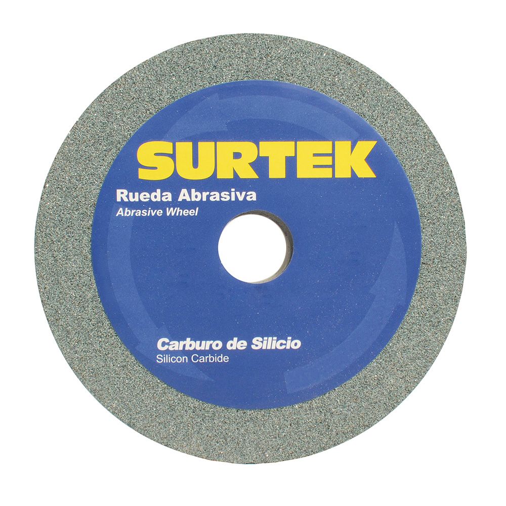 Rueda abrasiva de carburo de silicio grano 60, 6" x 1" Surtek