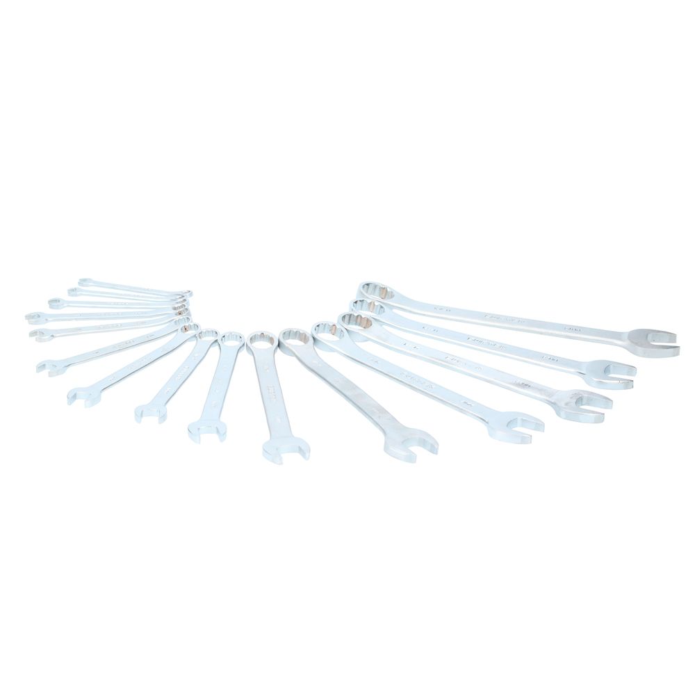 Juego de llaves combinadas satinadas métricas, 12 puntas, 15 piezas Surtek