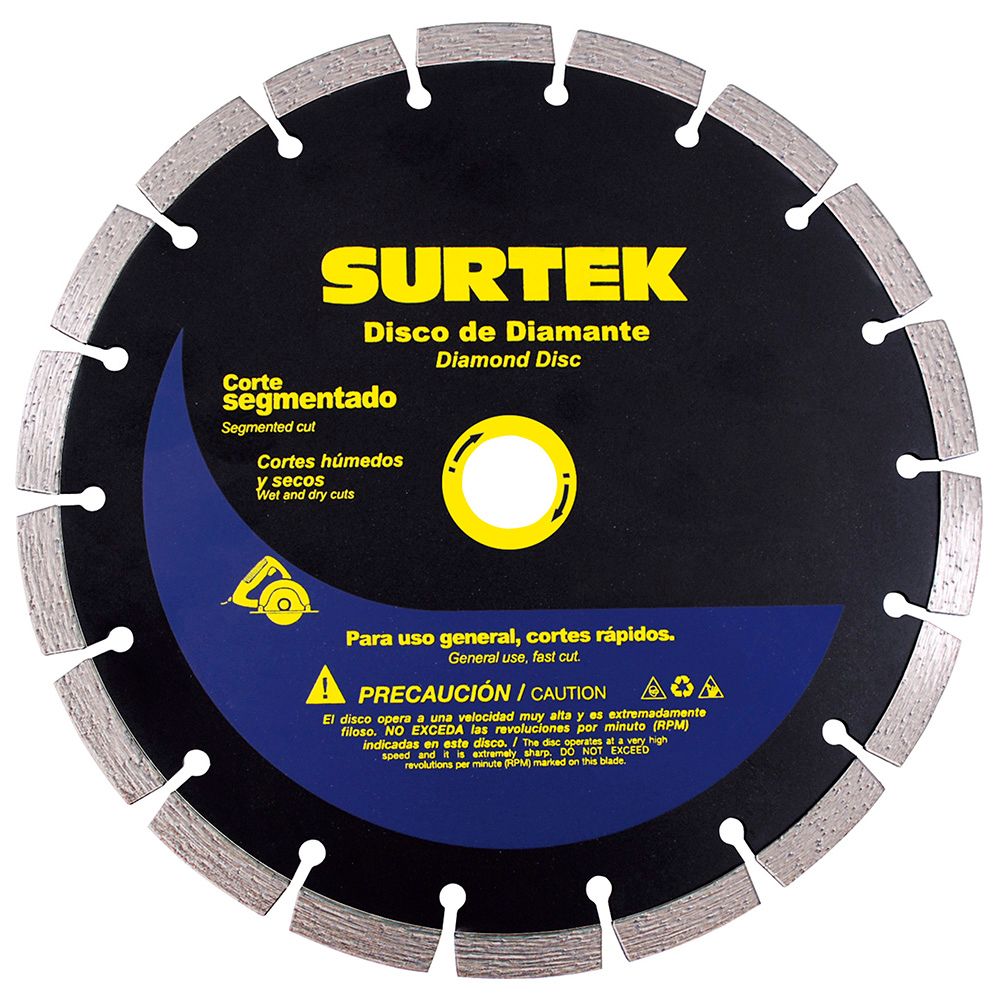 Disco de diamante segmentado, 4" Surtek
