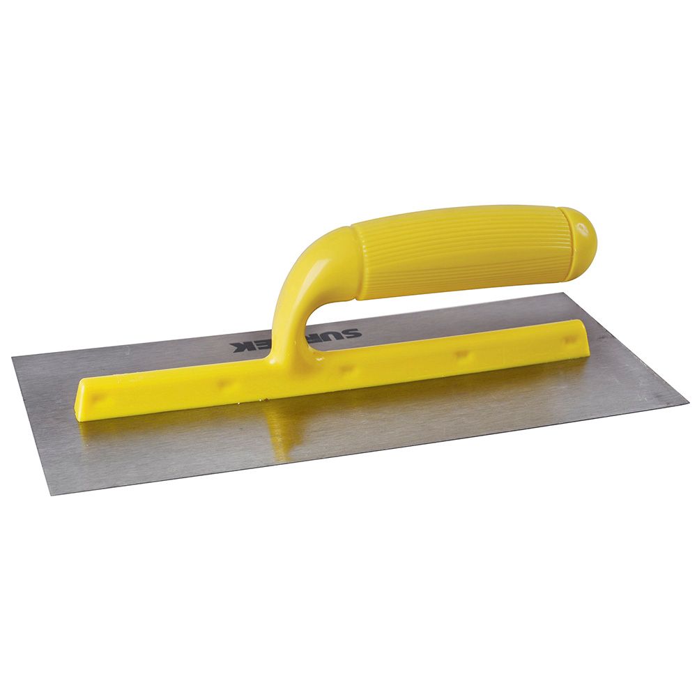 Llana lisa de acero al alto carbón con mango plástico 11" x 5" Surtek