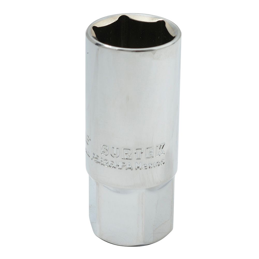 Dado para bujía con neopreno en pulgadas, cuadro 1/2", 6 puntas, 13/16" Surtek