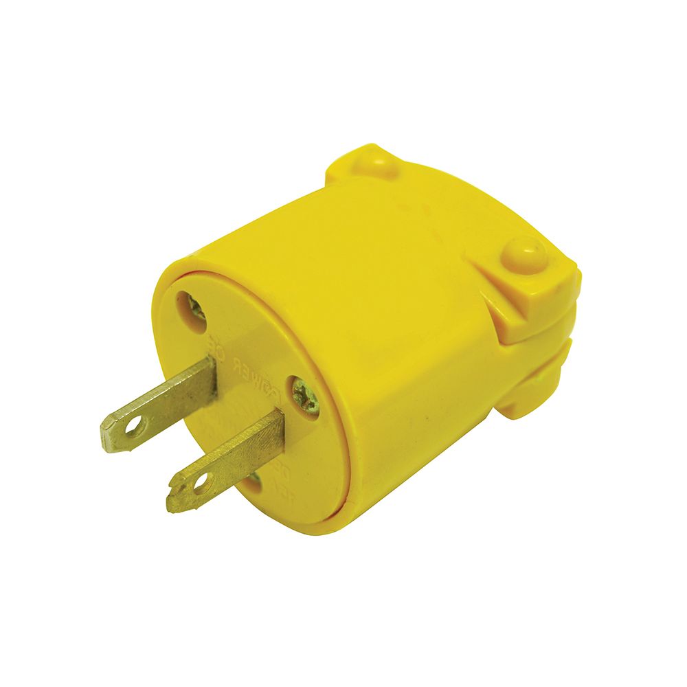 Clavija blindada plástica polarizada, color amarillo Surtek