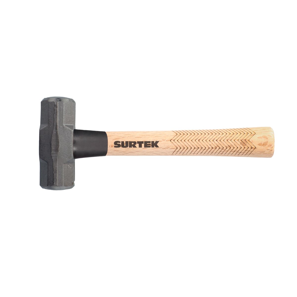 Marro octagonal cabeza forjada con mango corto de madera de 12", 3 lb Surtek