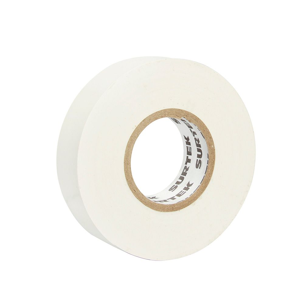 Cinta para aislar blanca 19 mm x 18 m Surtek