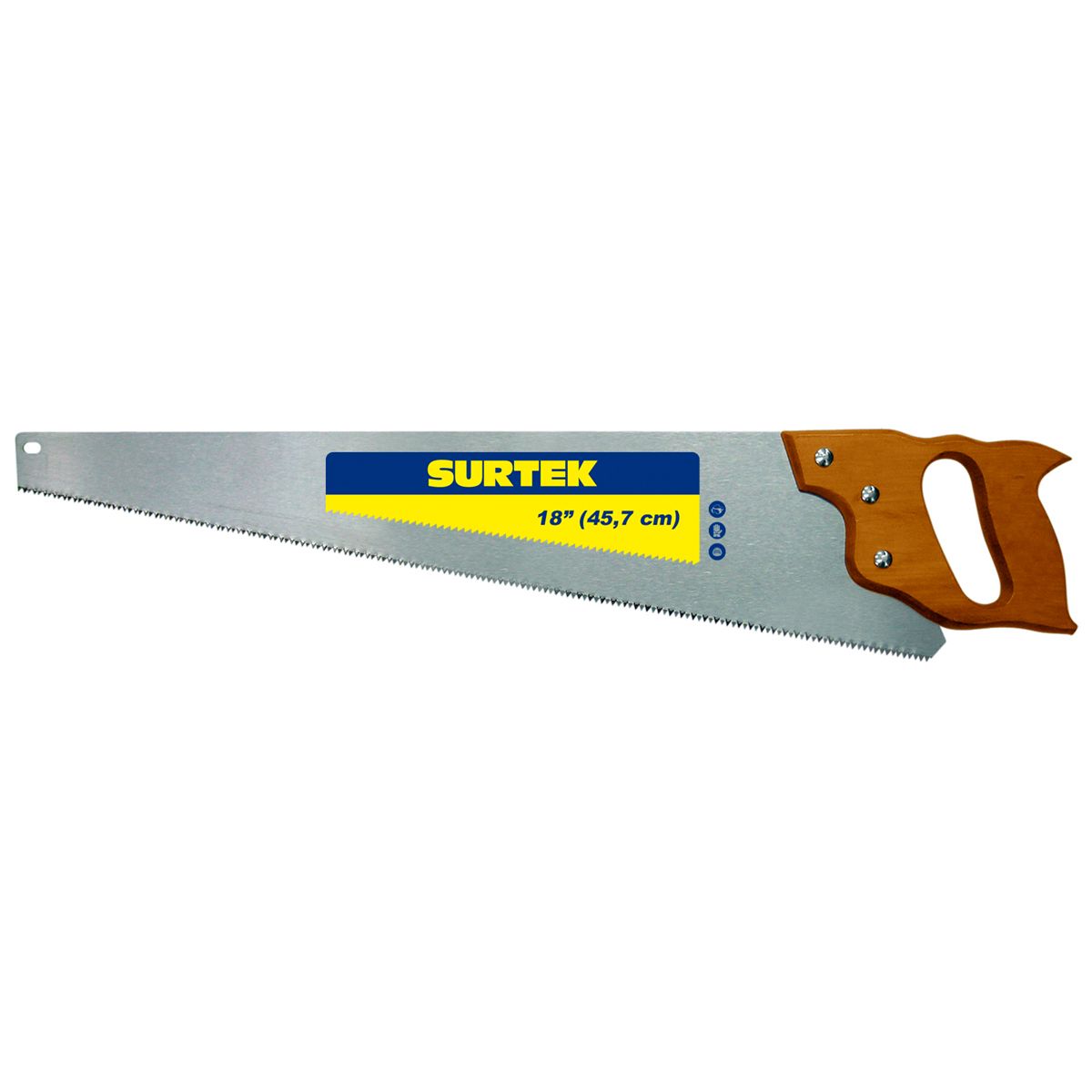 Serrucho con mango de madera triple filo de 18" Surtek