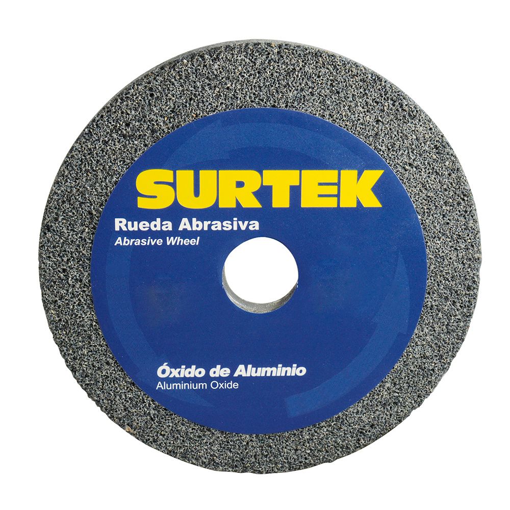 Rueda abrasiva de óxido de aluminio grano 36, 8" x 1" Surtek