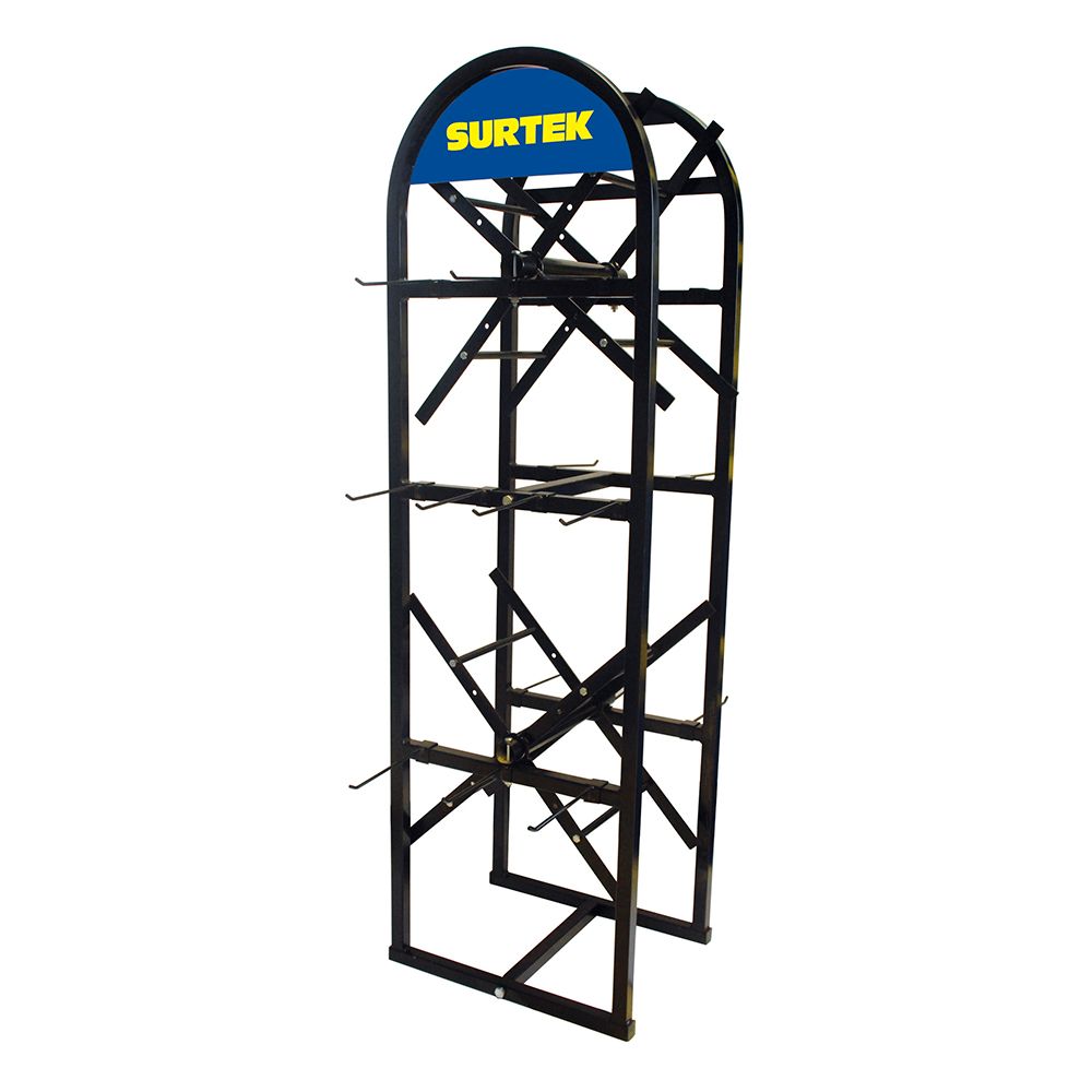Exhibidor de piso para mangueras y accesorios 36 x 45 x 148 cm Surtek