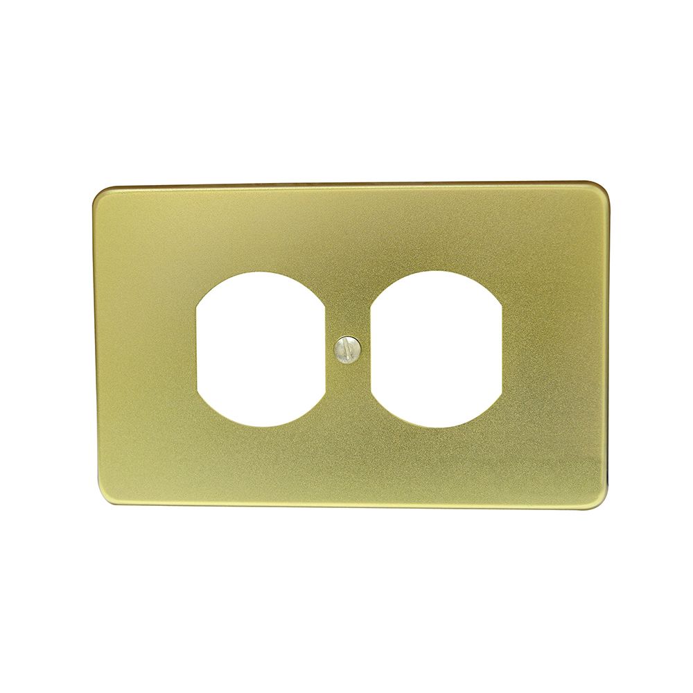 Placa doble de aluminio, línea estándar, color oro Surtek