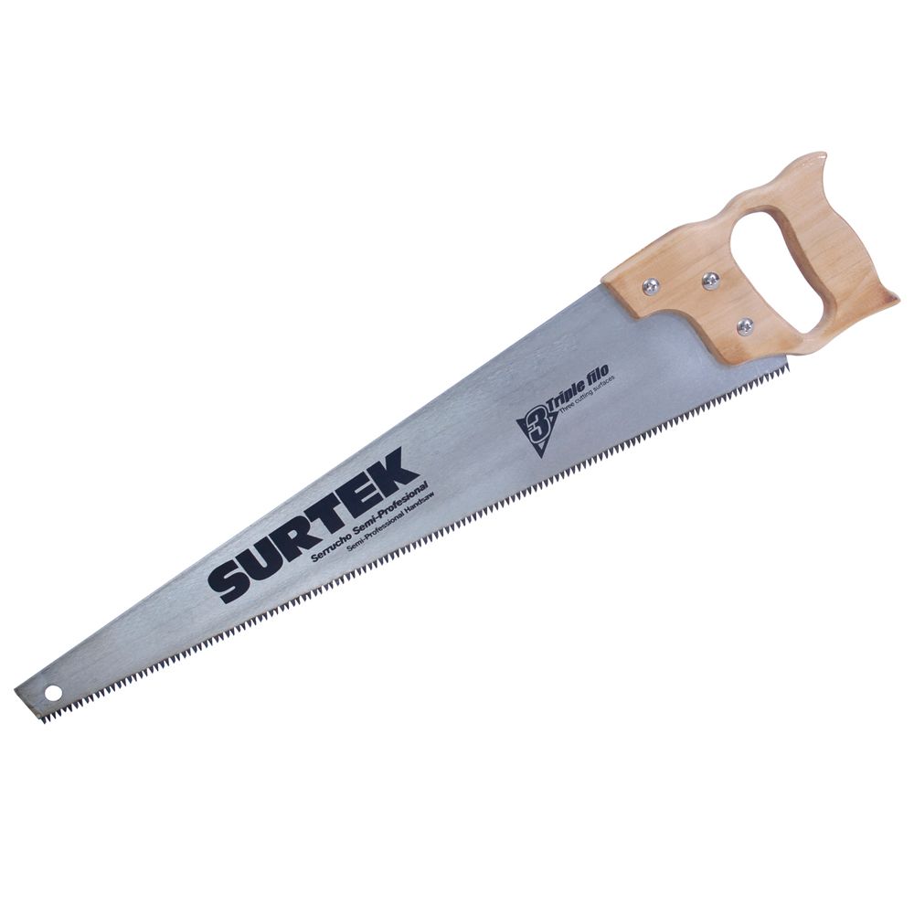 Serrucho con mango de madera triple filo de 26" Surtek