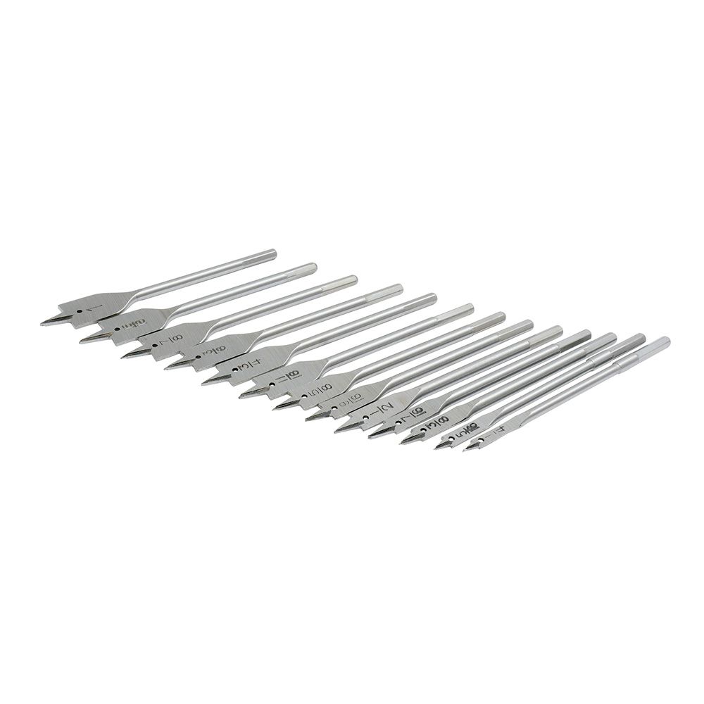 Juego  de 13 brocas para madera tipo manita plana zanco hexagonal Surtek