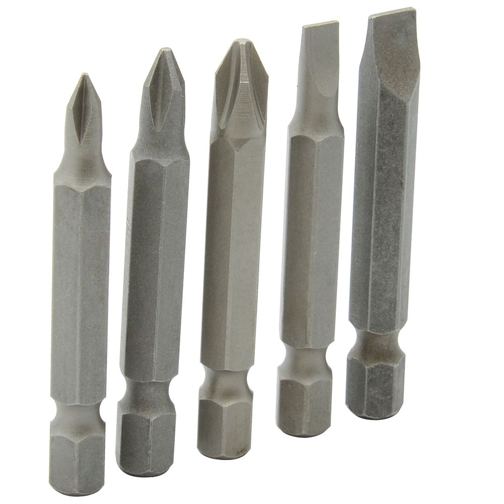 Juego de puntas Phillips y planas de 2" hexágono de 1/4", 5 piezas Surtek