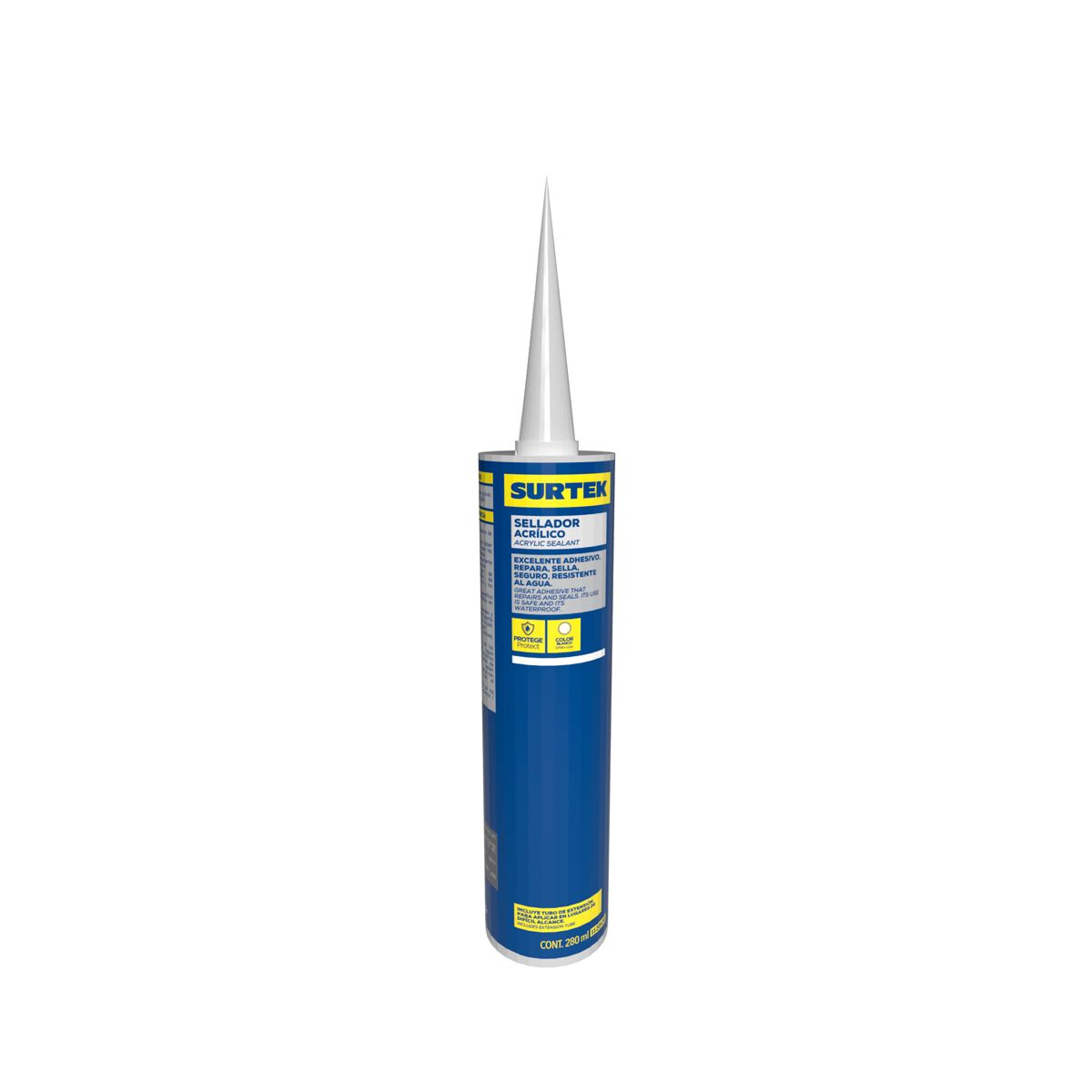 Sellador acrílico color blanco 280 gr Surtek
