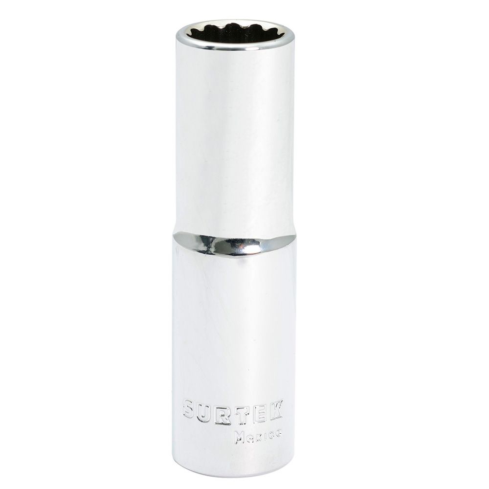 Dado largo cuadro de 1/2", 12 puntas, en pulgadas, 9/16" Surtek
