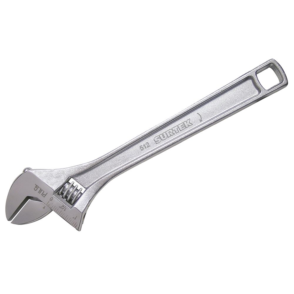 Llave ajustable cromada 12" Surtek
