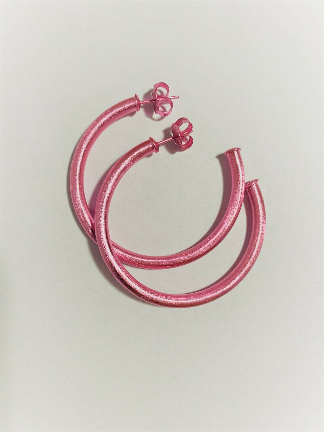 Sheila Fajl Smaller Favorite Hoop, Finish: Brushed Pink