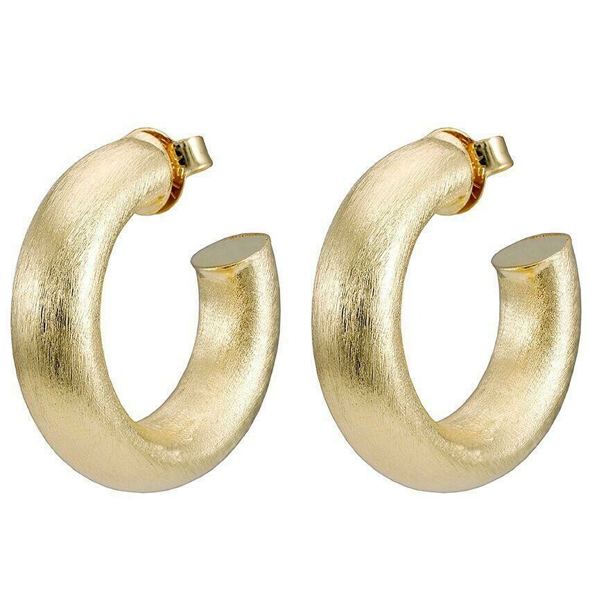 Sheila Fajl Small Chantal Hoops, Finish: Brushed Gold