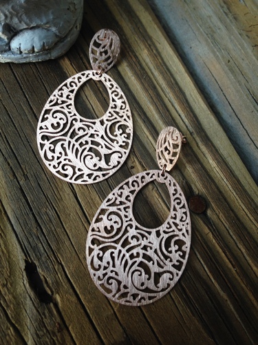 Sheila Fajl Filigree Teardrop Earrings