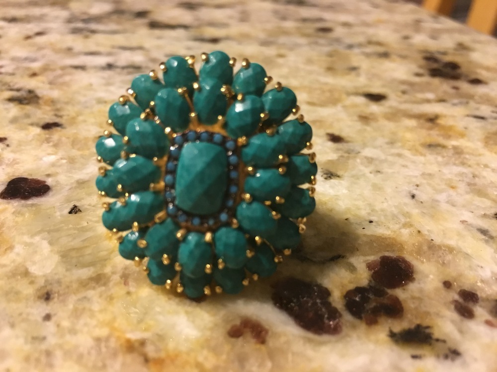 Sheila Fajl Ydra Ring, Stone Color: Turquoise