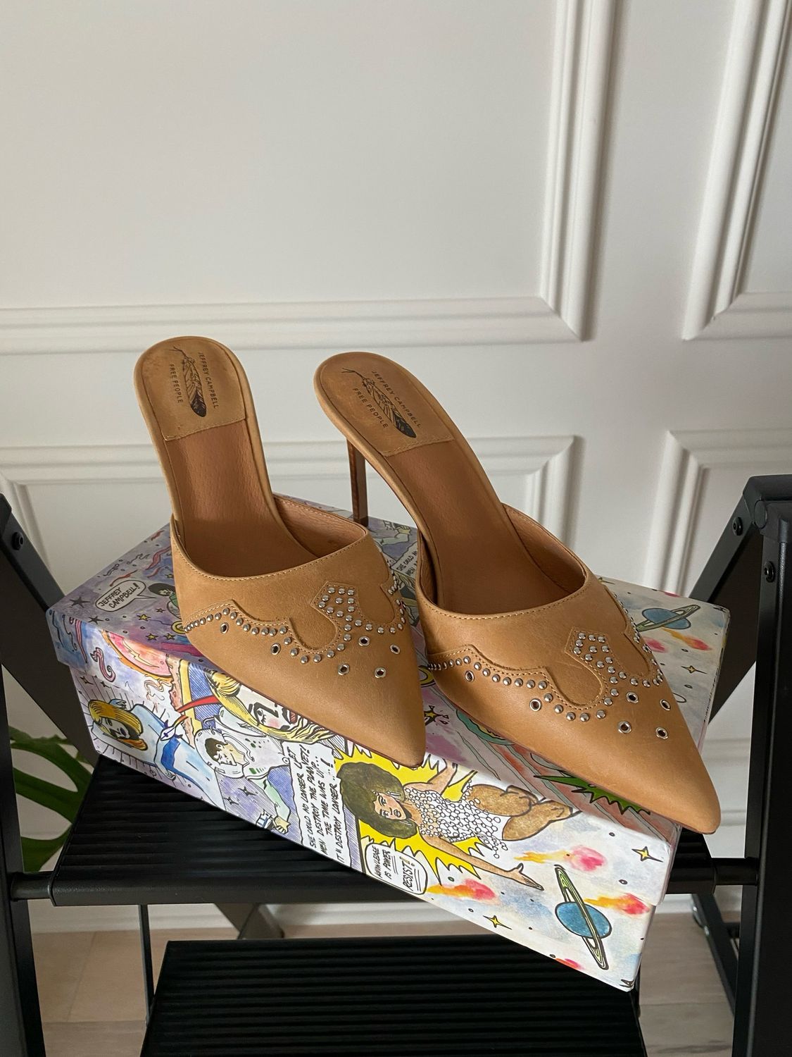 Jeffrey Campbell/Free People Skylar Studded Heels, Size 8