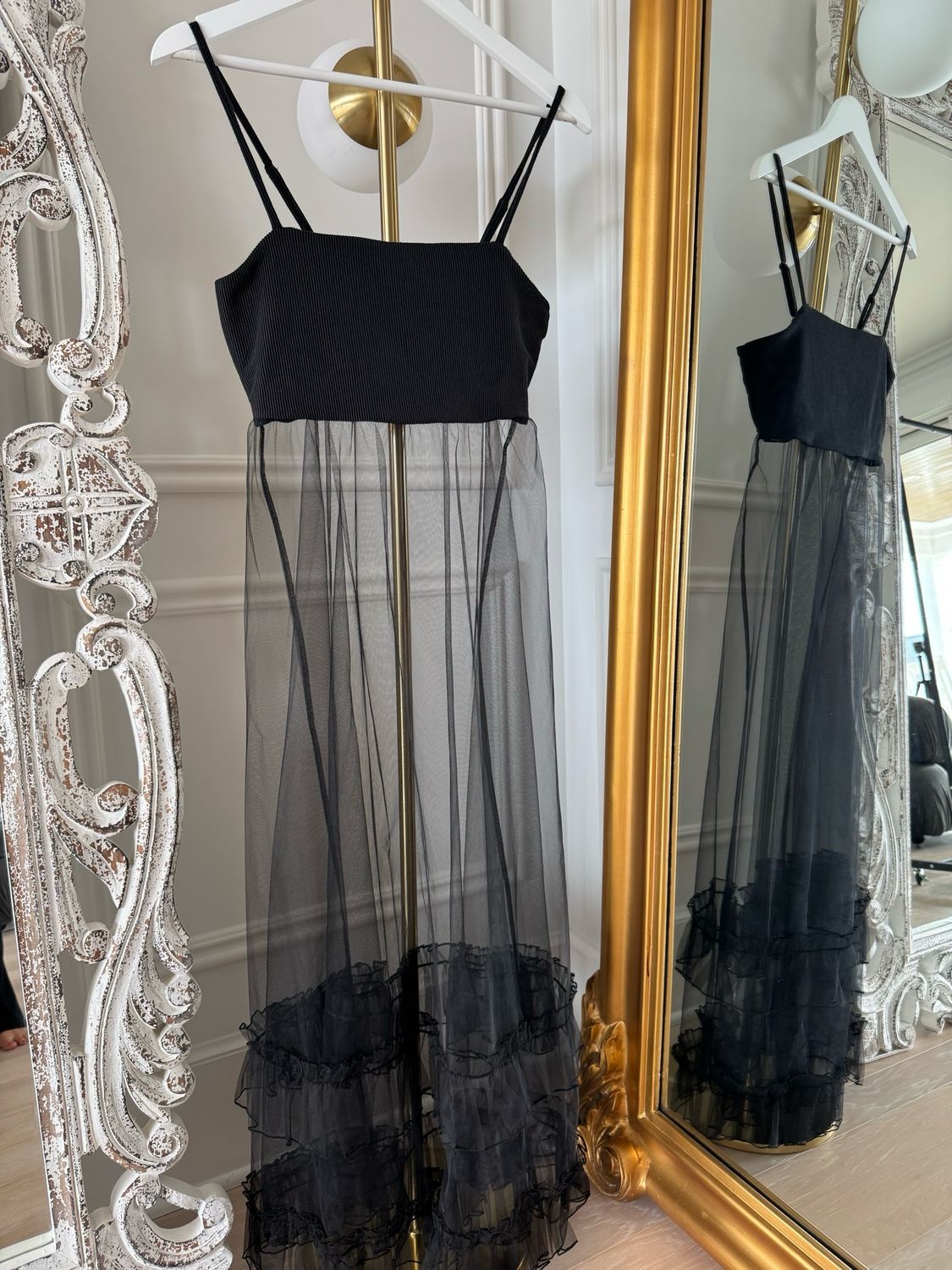 Anthropologie Tank Tulle Dress, Black, Size Small Shop Like You Mean