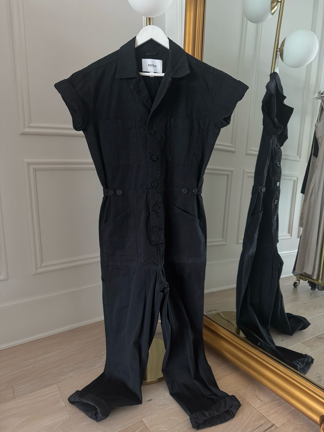 Pistola Black Jumpsuit, Size Small