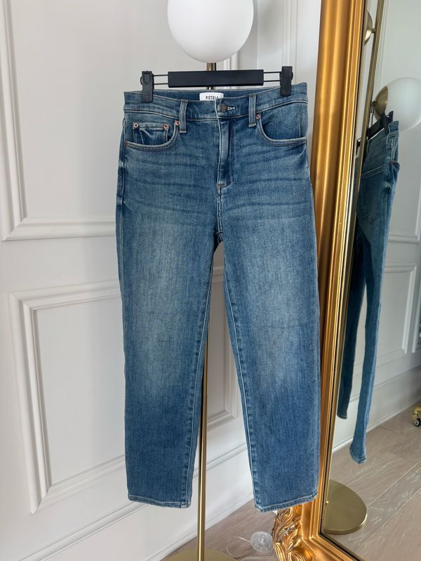 Pistola Monroe Crop High Rise Jeans, Size 27