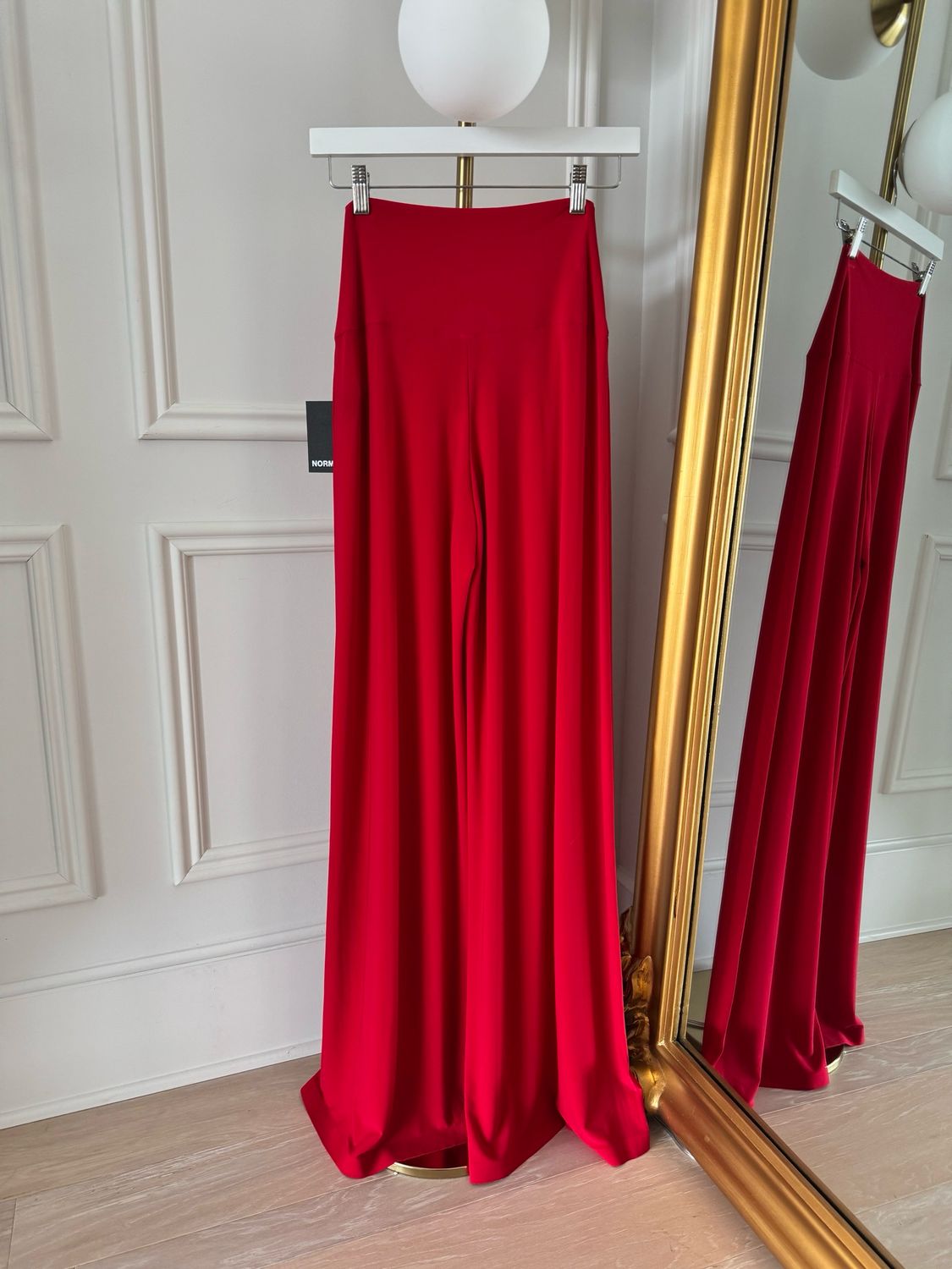 Norma Kamali Elephant Pants, Red, Size Small (Long)