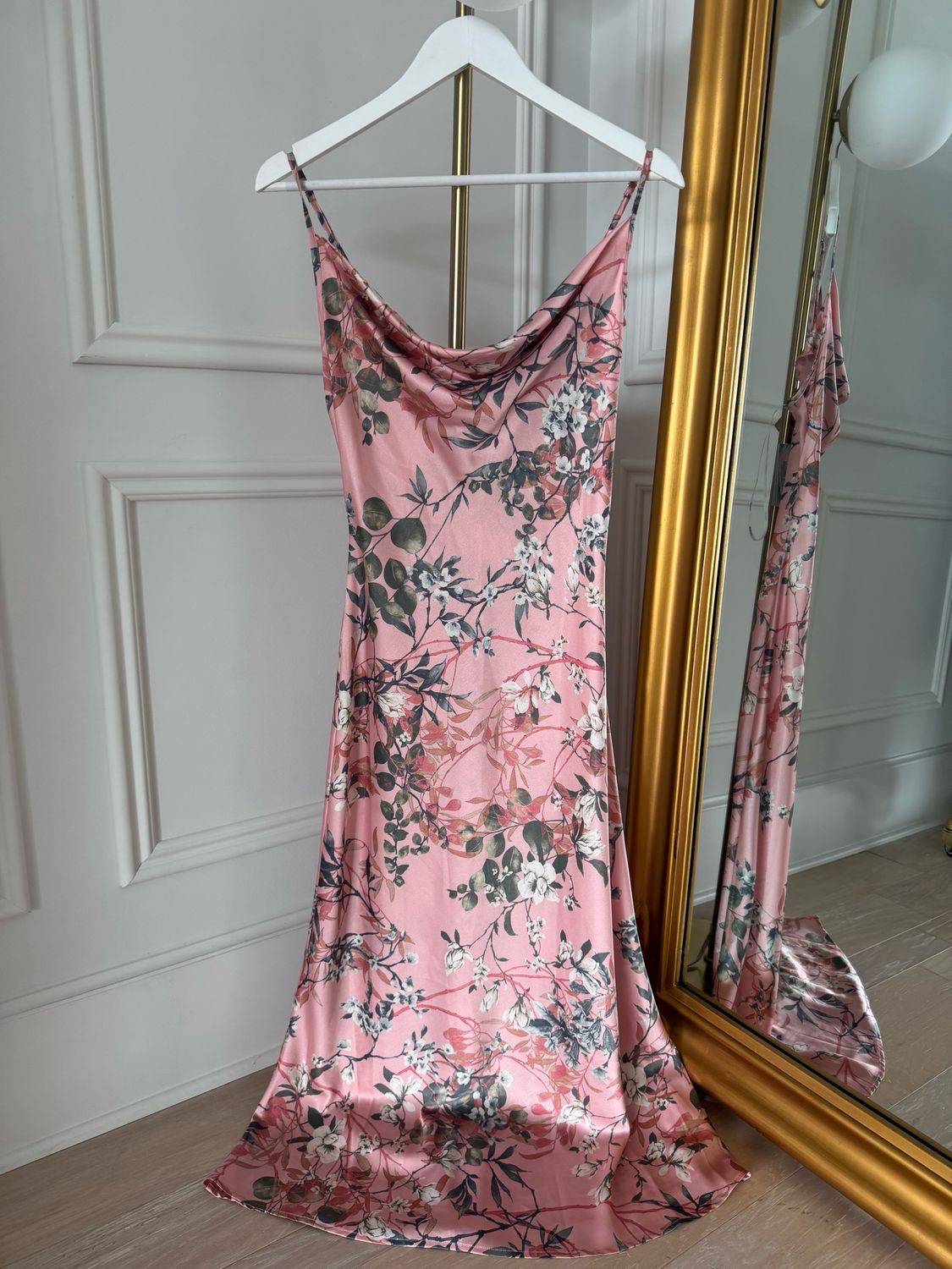 GUESS Pink Silky Floral Dress, Size Small