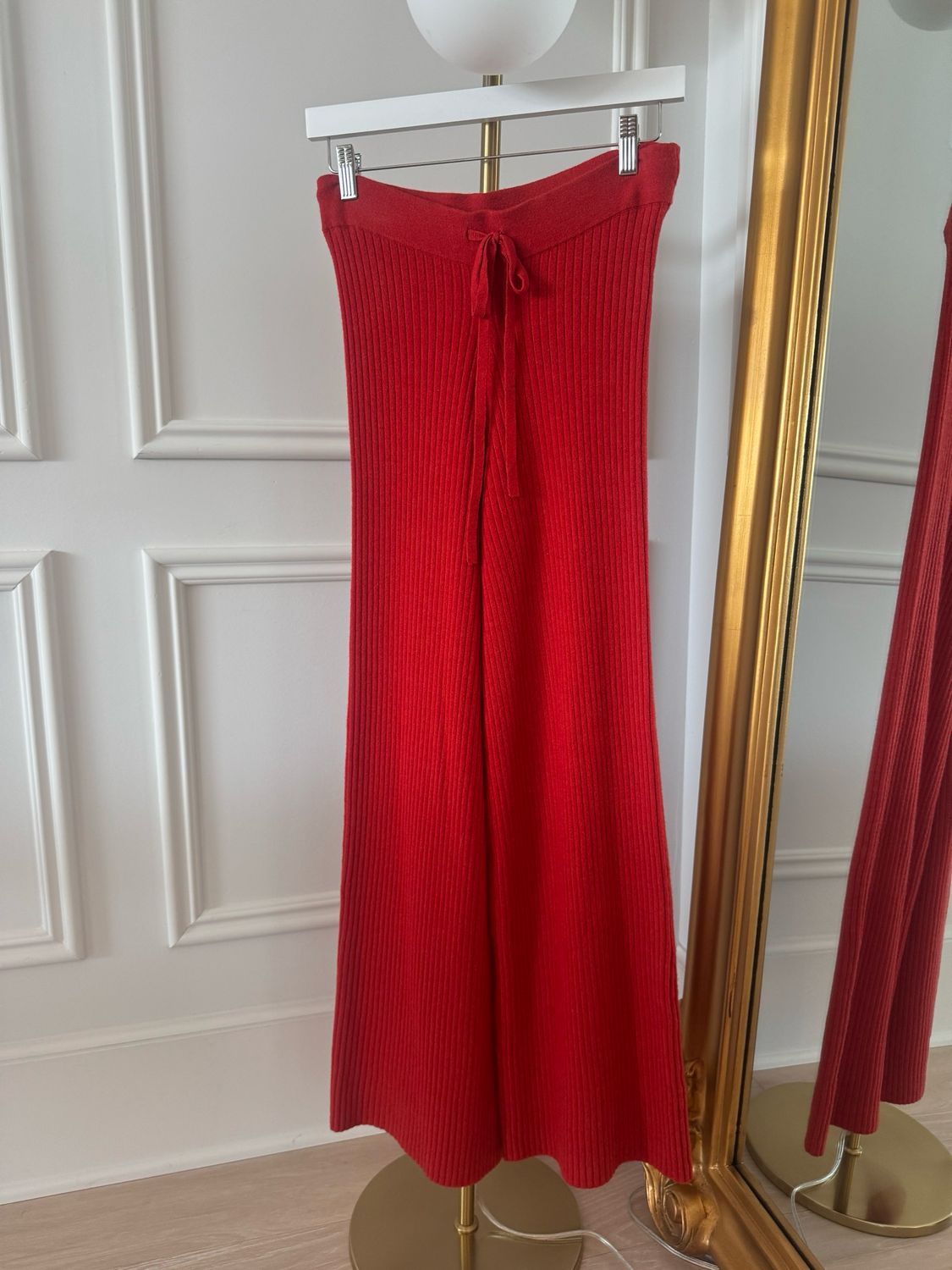 Lovers And Friends Knit Flare Pants, Red, Size Small