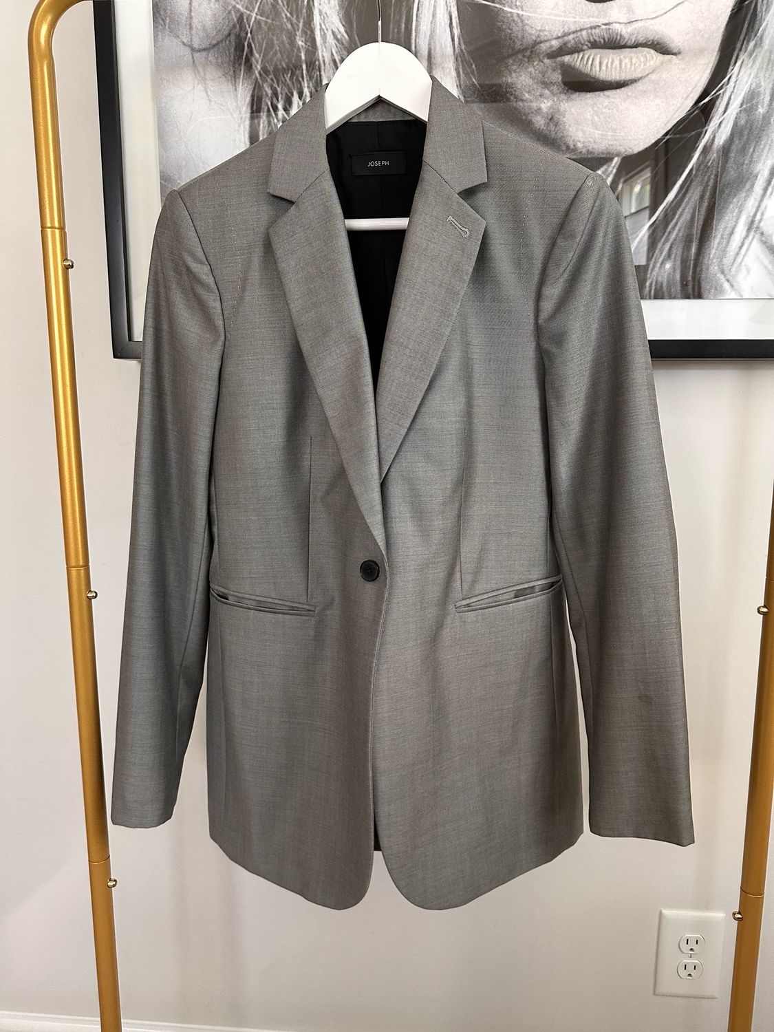 JOSEPH Grey Blazer, Size 40 (small stain on sleeve)