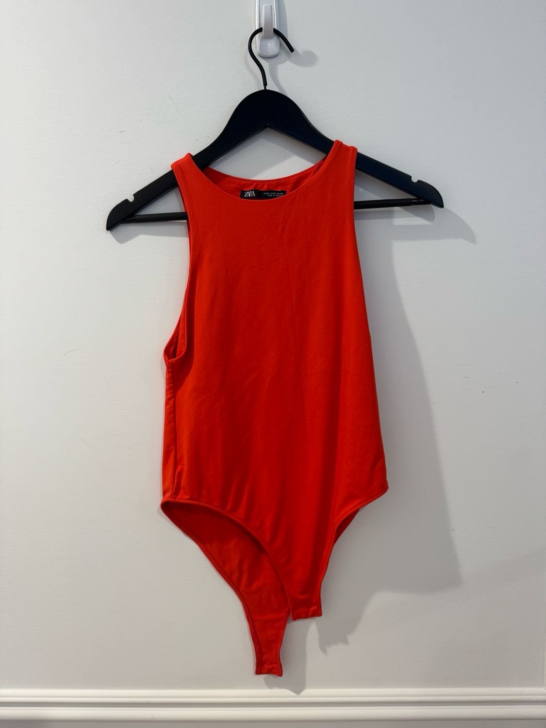 Zara Orange Bodysuit, Size Medium