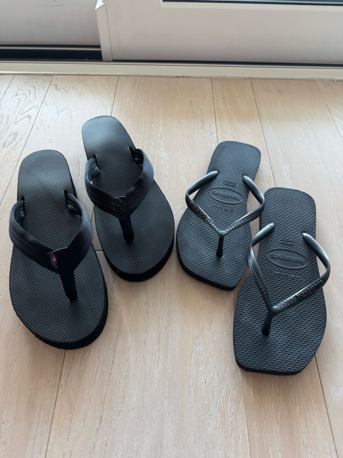 Flip Flop Bundle! Black Rainbows + Havaianas, Both Size Women’s 8