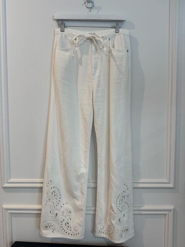 Rag & Bone Phoebe Denim Beach Pants, Size  Small