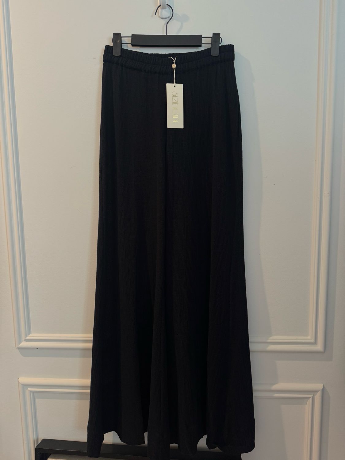 Suzie Kondi Palazzo Pants, *SHEER* Black, Size Small