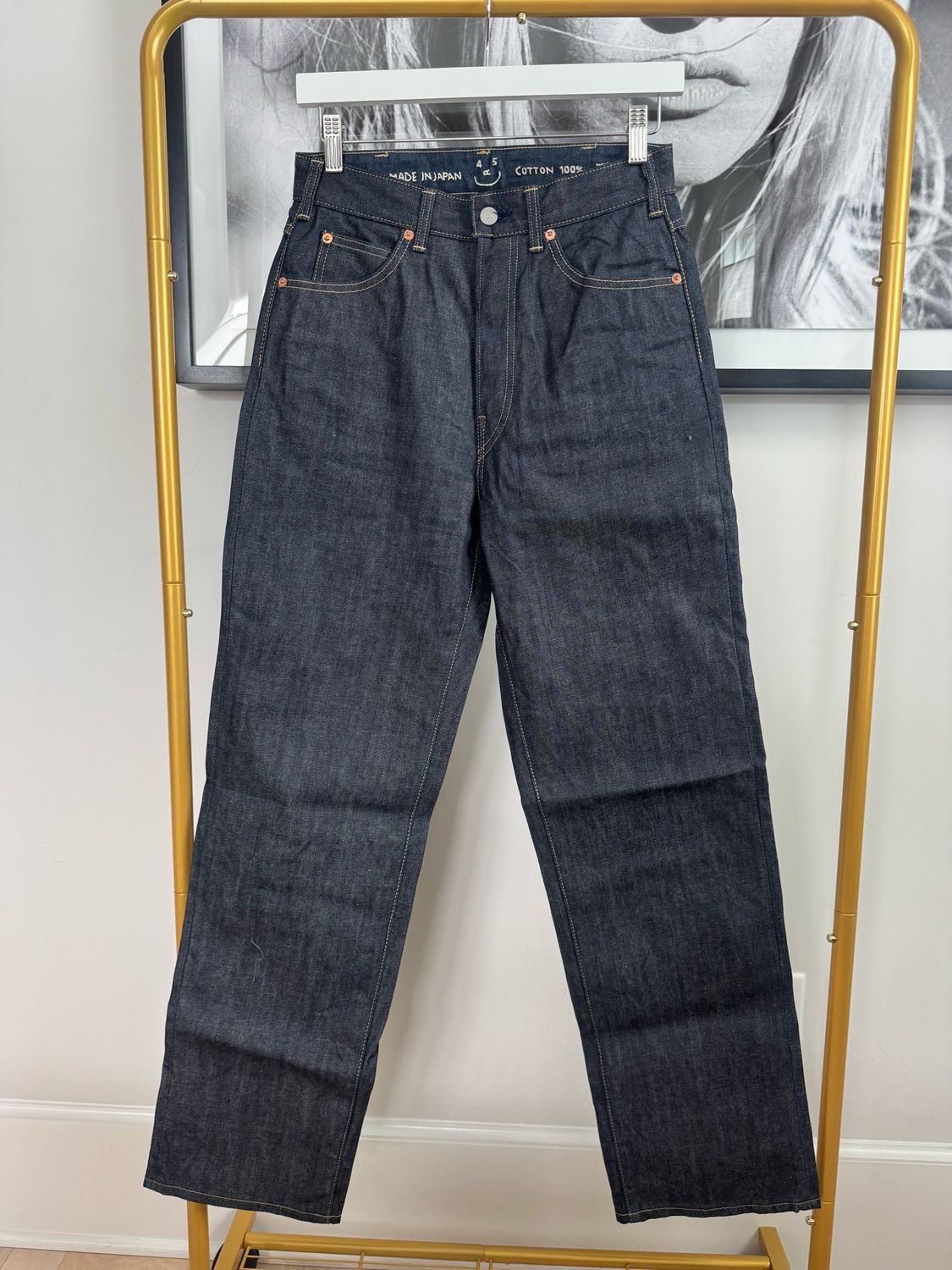 45R Japanese Denim Jeans, Dark Wash, Fits A Size 27