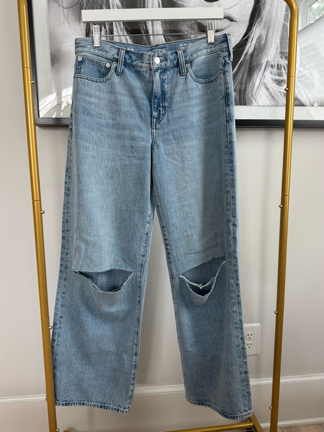 J Crew Low Rise Wide Jeans, Size 27