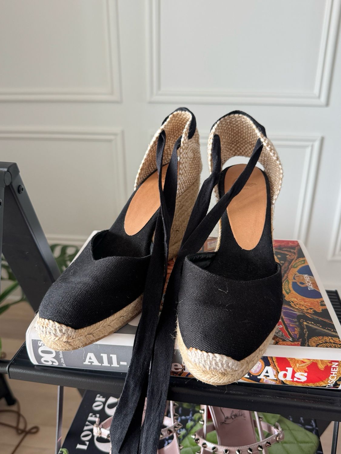Castañer Carina Wedge in Black, Size US8