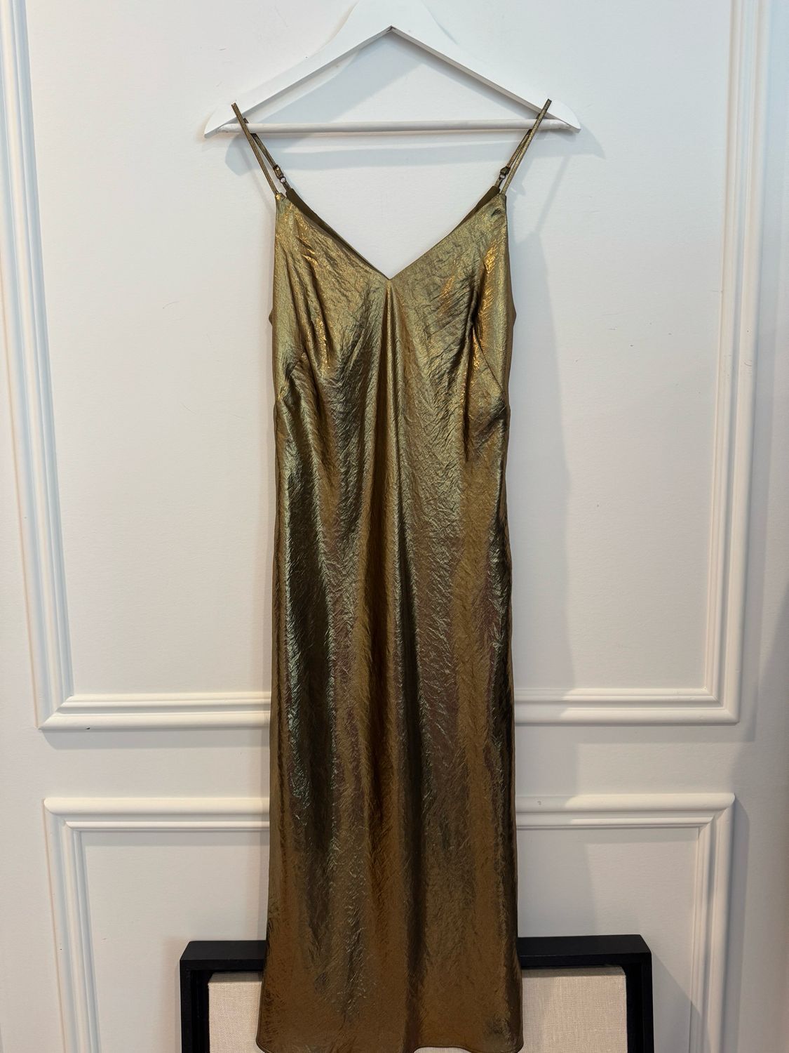 Express Gold Metallic Dress, Size Small