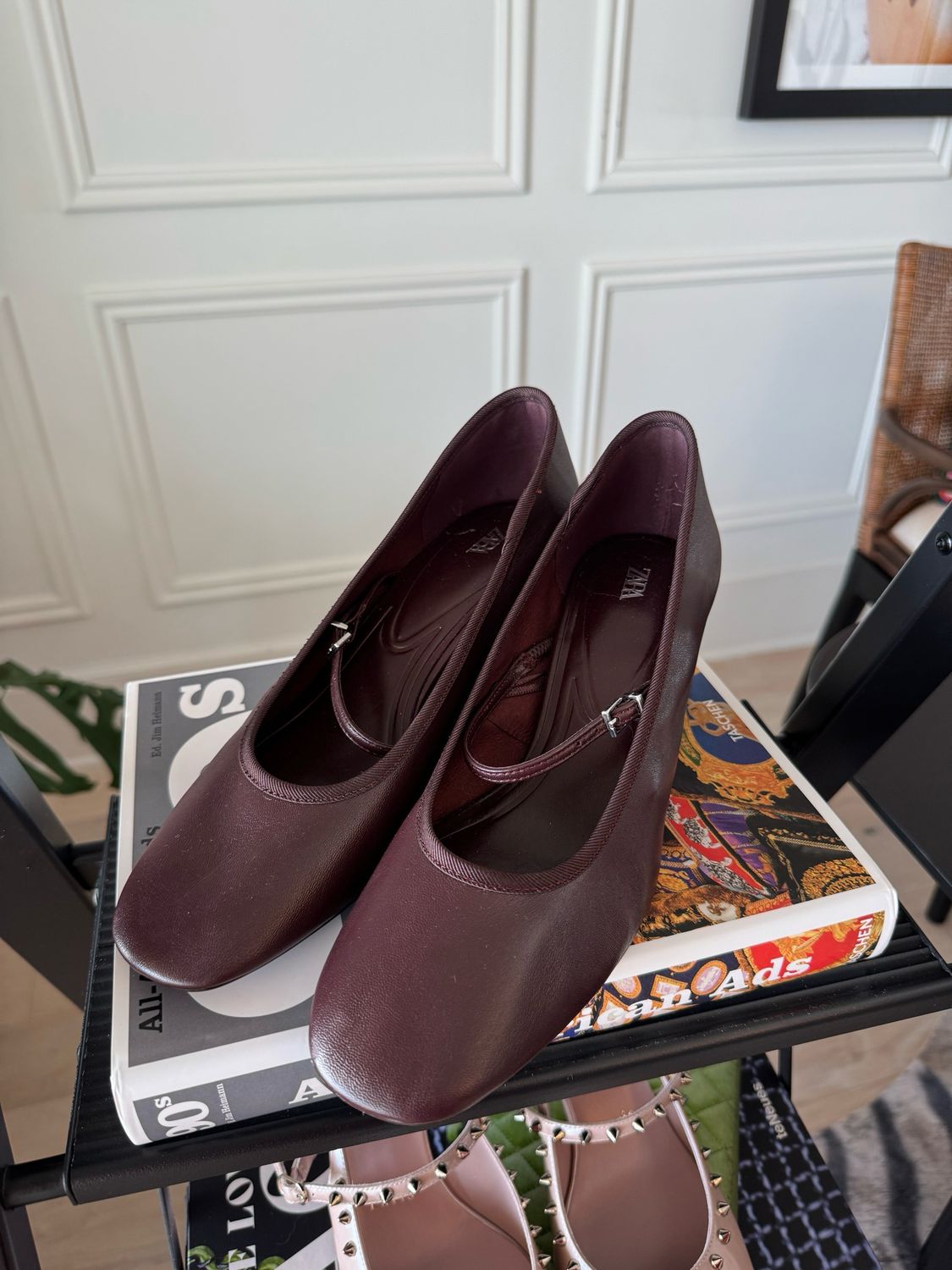Zara Deep Burgundy Heels, Size Women’s US8