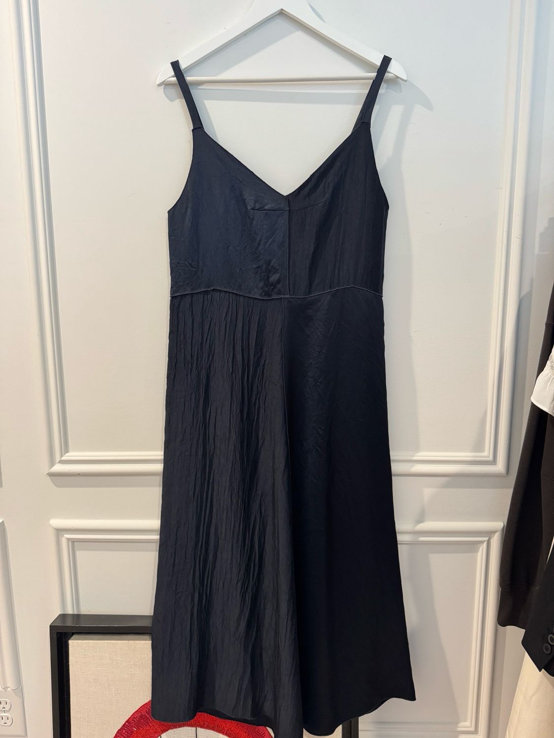 Zara Navy Blue Acetate Dress, Size Medium (runs a little big)